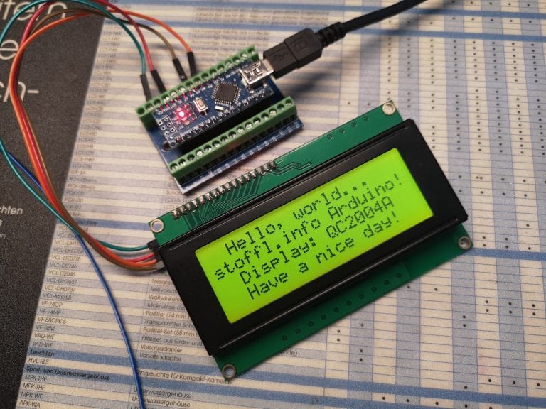 Arduino LCD Display mit i2c anschluss