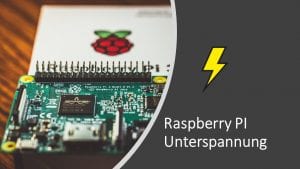 Raspberry PI Unterspannung blitz Symbol