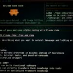 Computer screen displaying code and text